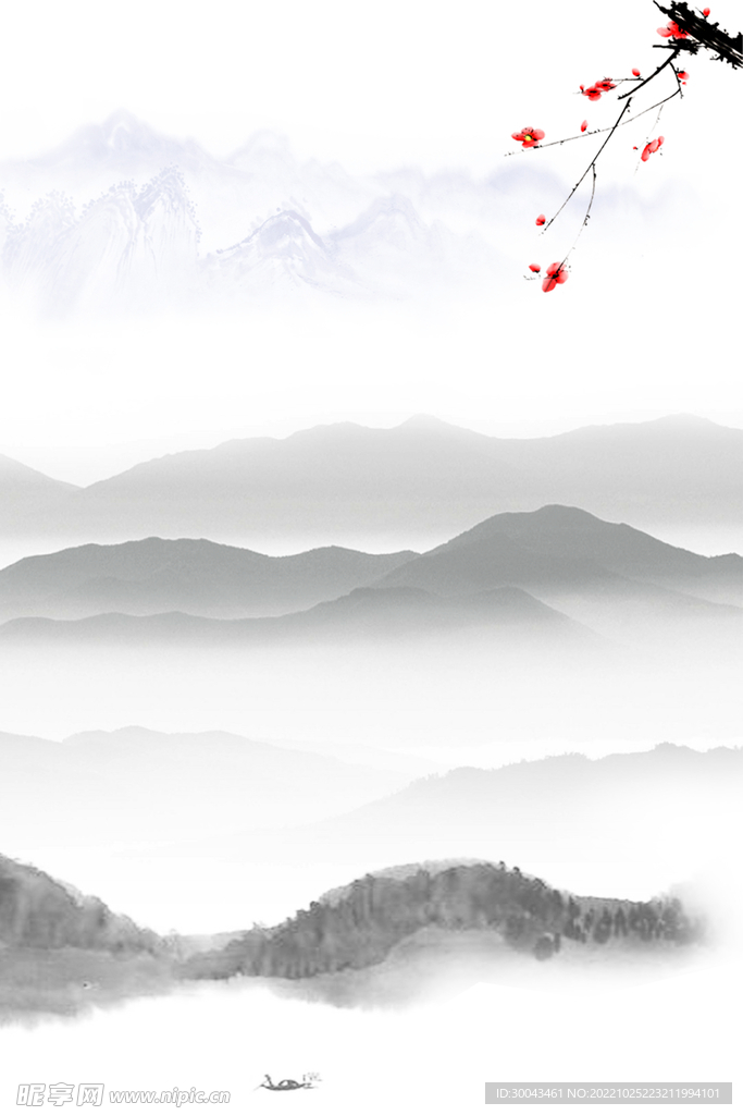 中国风山水背景