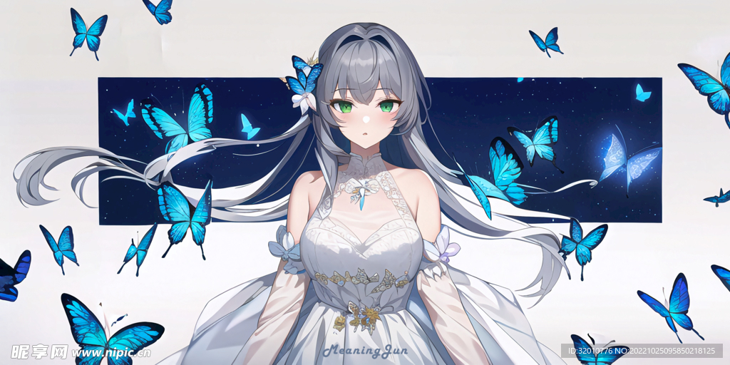 蓝蝶美女
