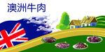 澳洲牛肉海报 灯箱片