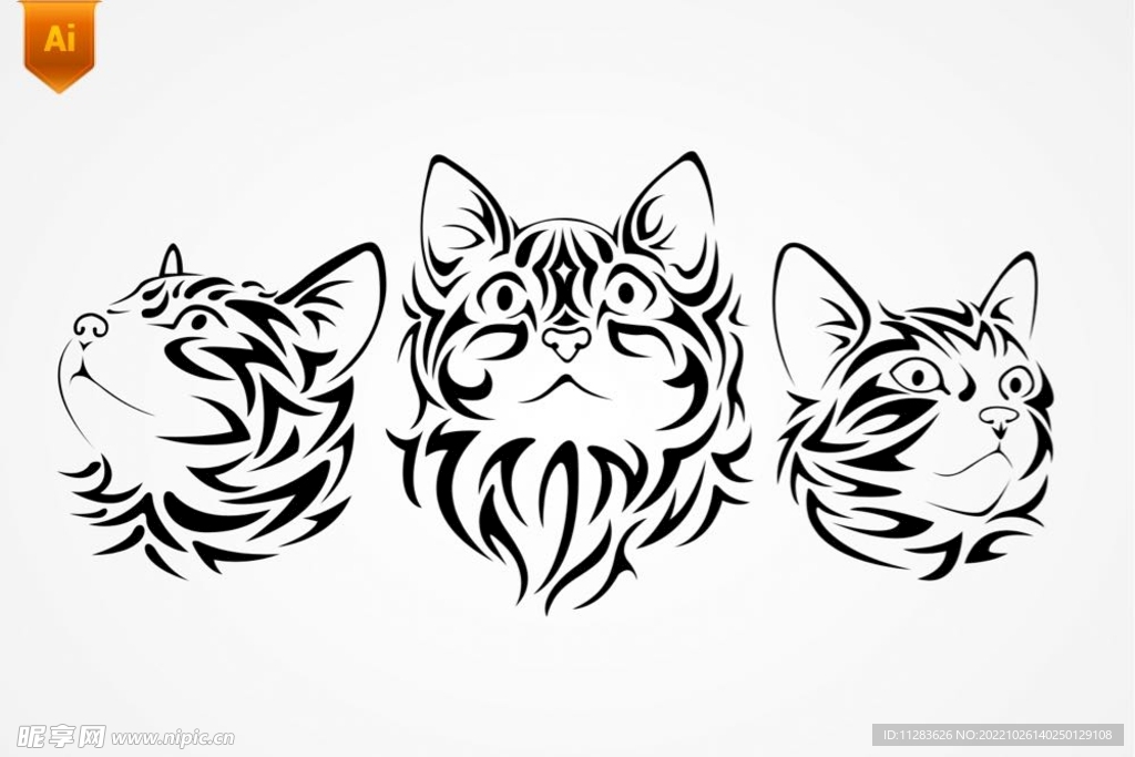 猫纹身花纹