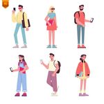 日常生活办公人物插画