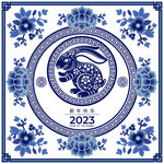 2023年兔年春节海报背景素材
