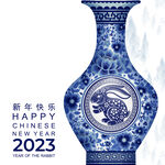 2023年兔年春节海报背景素材