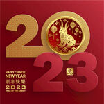2023年兔年春节海报