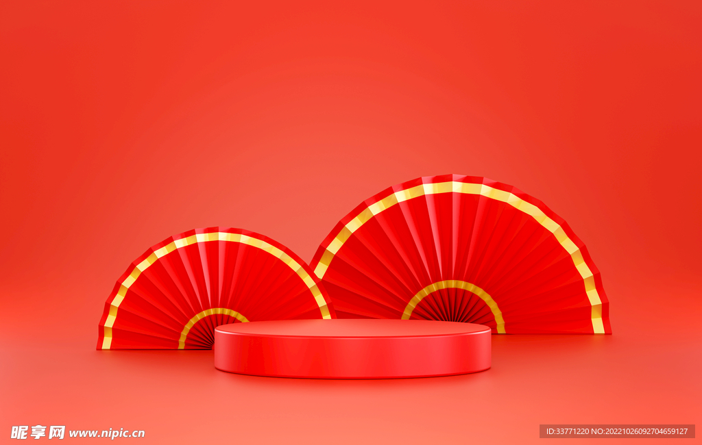中国传统扇型背景