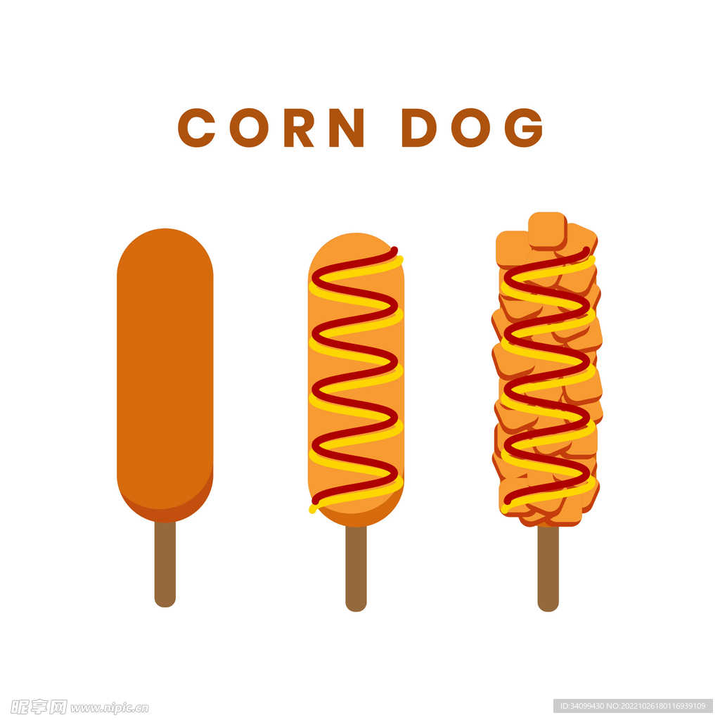 玉米面热狗传统美国corndog街道速食油炸了热狗肉在棍子的香肠快餐用芥末 库存图片 - 图片 包括有 打击, 番茄酱: 81398493