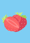插画水果草莓
