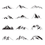 山峰手绘