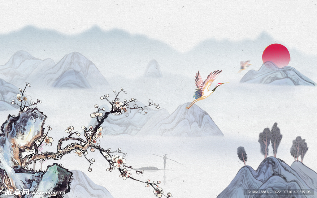 水墨山水画