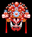 红莲 印花 