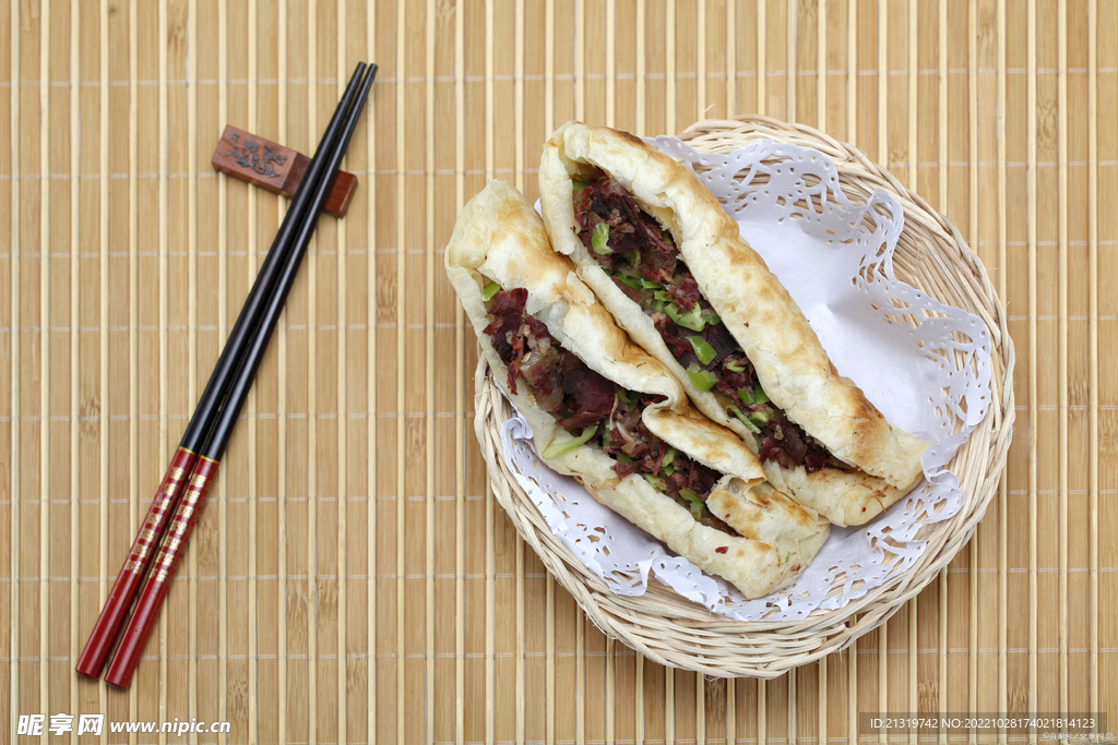 美食驴肉火烧