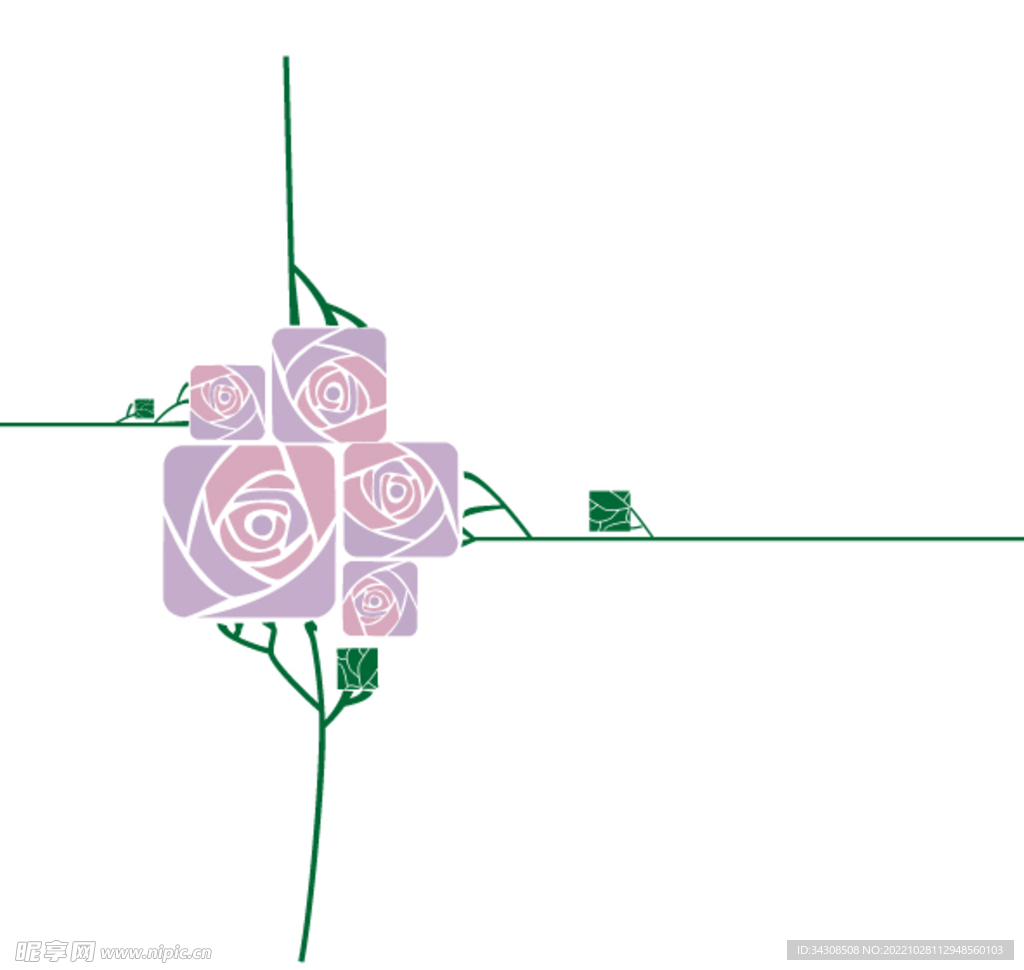 矢量图玫瑰花