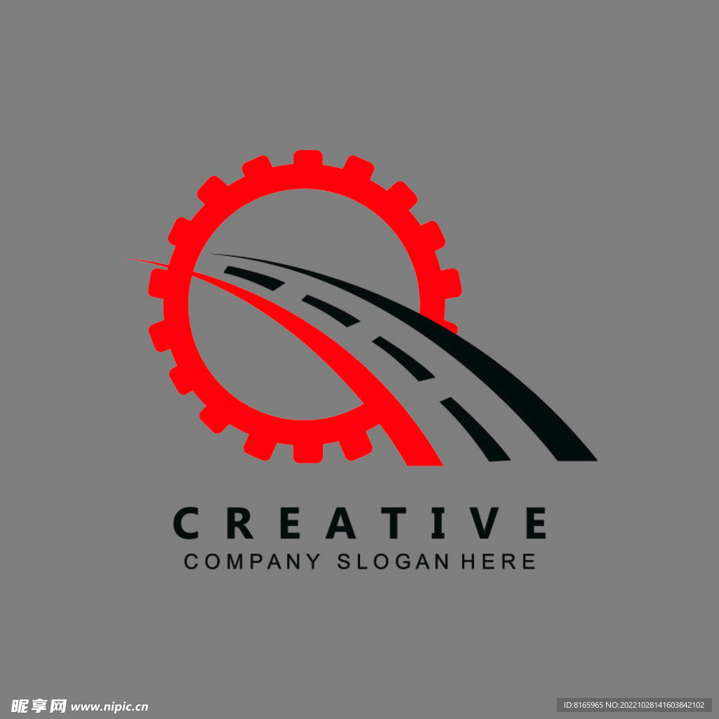 企业齿轮弧形logo