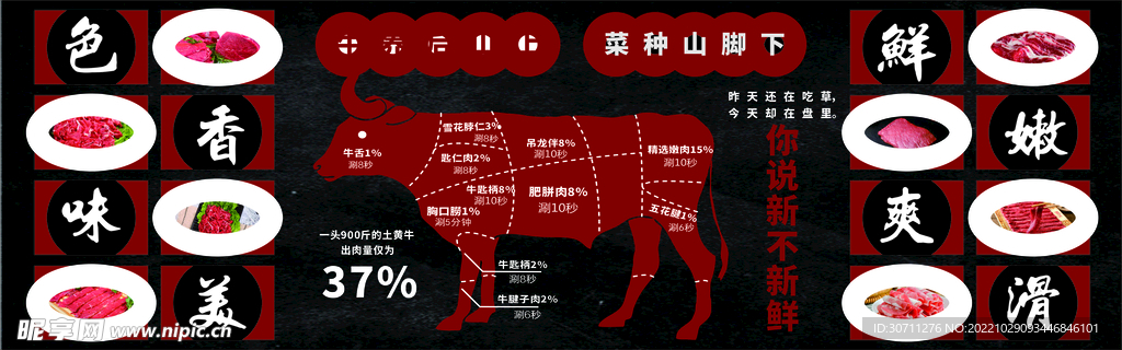 牛肉火锅展板海报