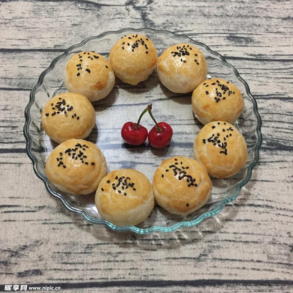 蛋黄酥摄影素材