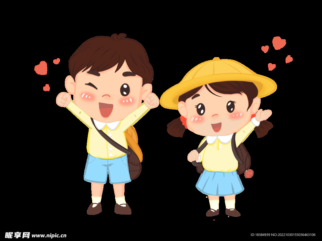 卡通可爱情侣男孩女孩矢量图__图片素材_其他_矢量图库_昵图网nipic.com