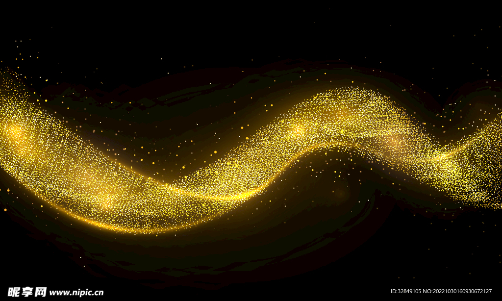 矢量金色光线光效粒子