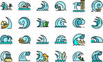 海啸图标logo