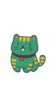 绿猫手机壳