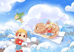 大雪纷飞乡春