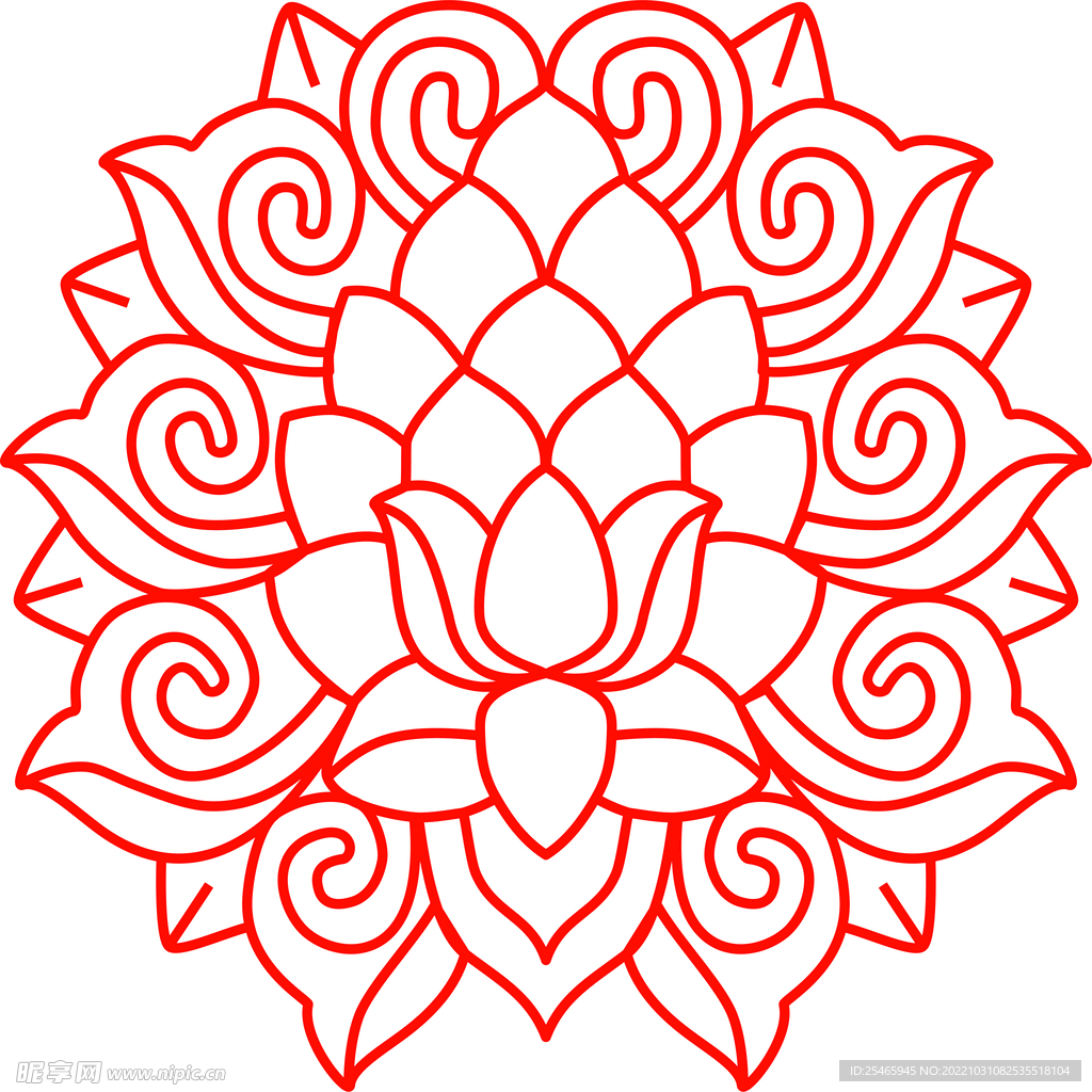 菩提纹莲花纹