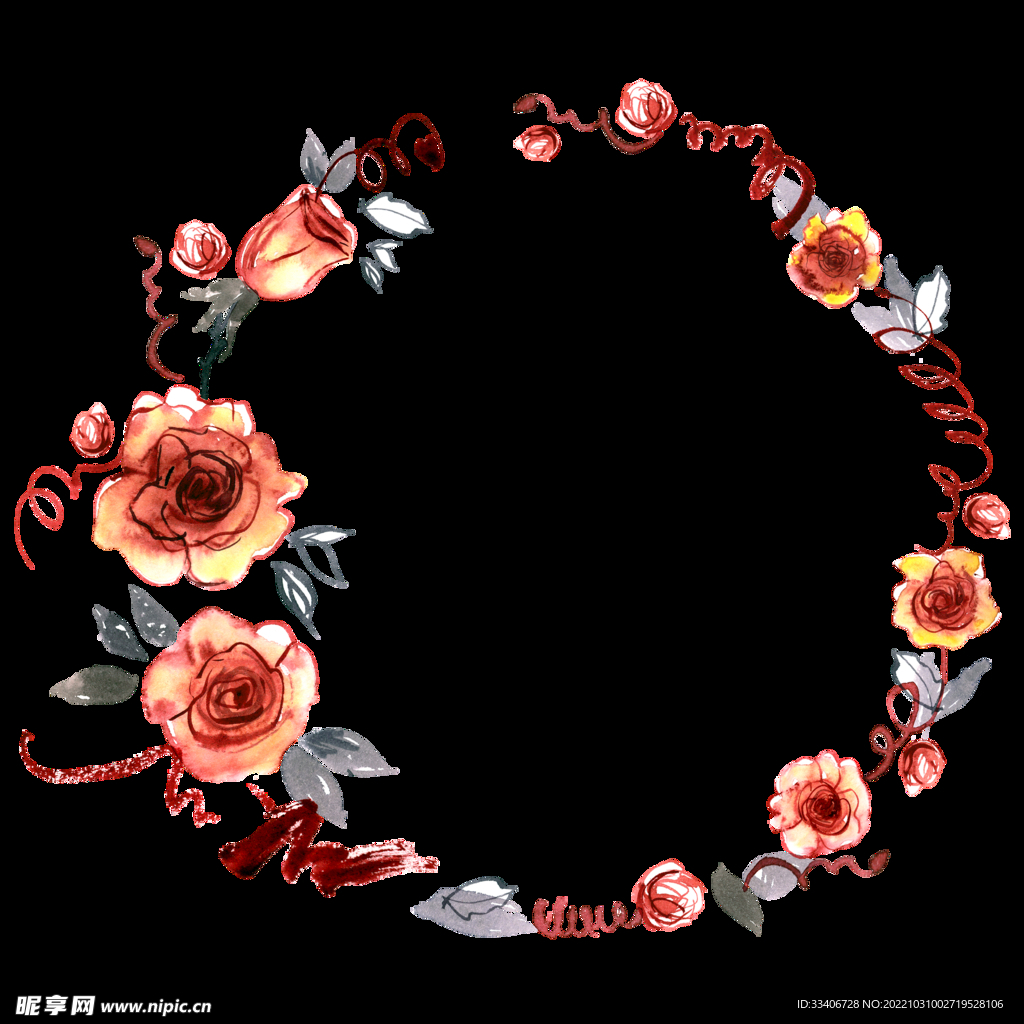 手绘花卉