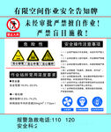 有限空间作业告知牌