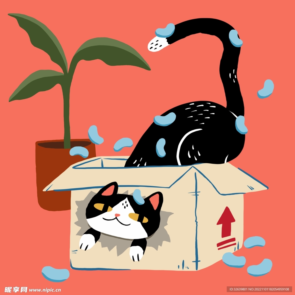 猫咪 插画
