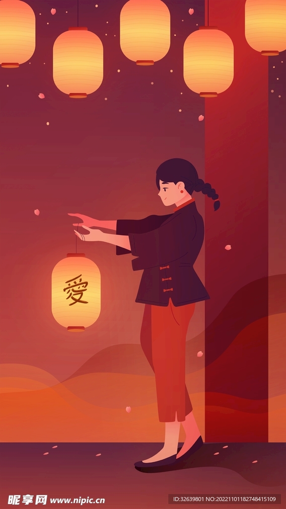 提灯笼的女孩