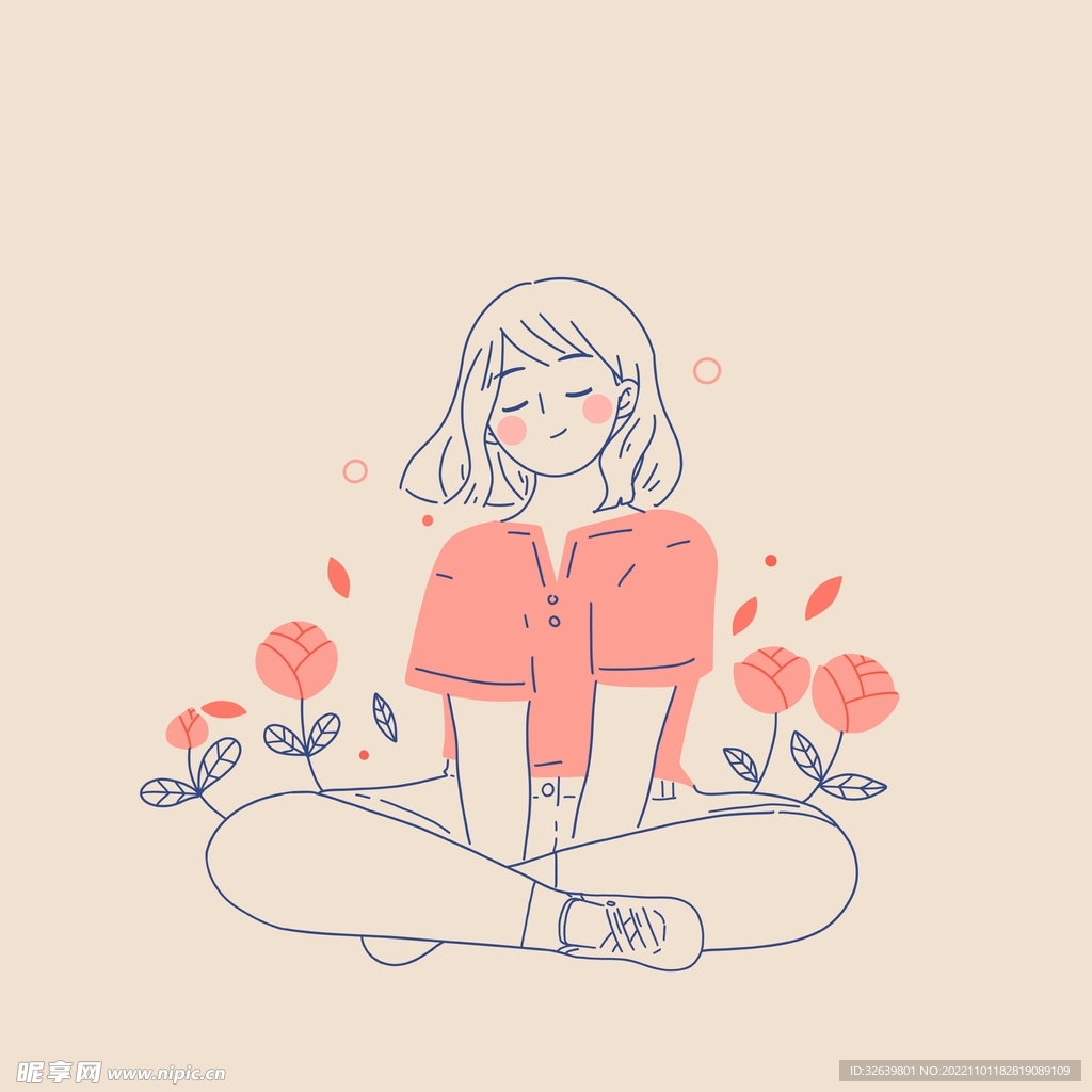 女孩插画