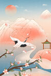 国潮插画背景