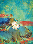 油画莲花