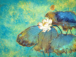 油画莲花