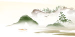 水墨山峰风景
