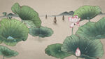 中国风插画荷花