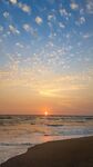 黄昏海边夕阳