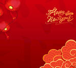 红色新年中国红喜庆主画面