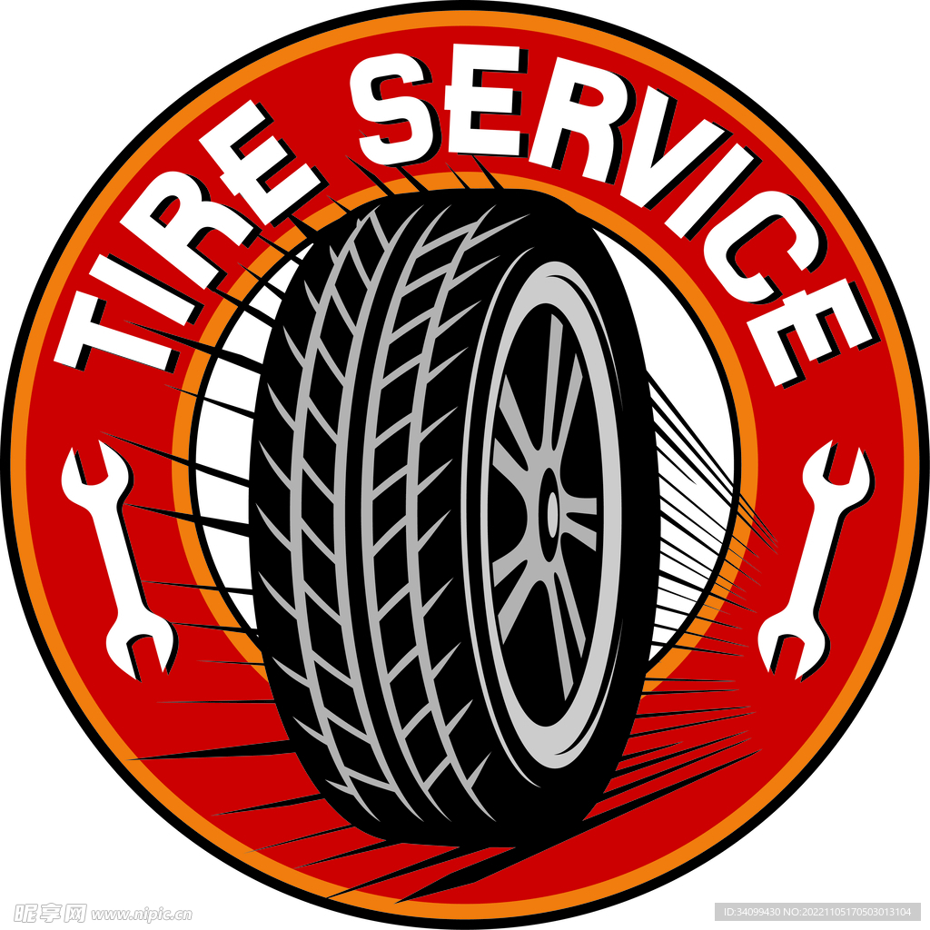 轮胎维修图标logo