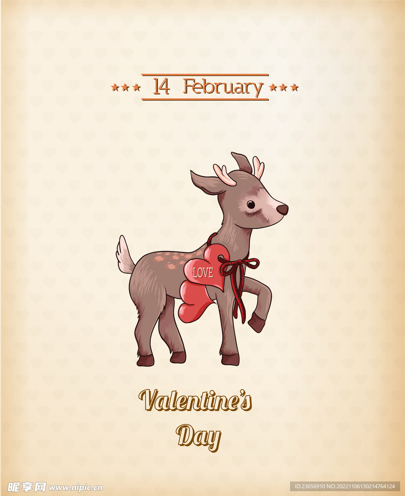 桃心爱心心形元素插画矢量 