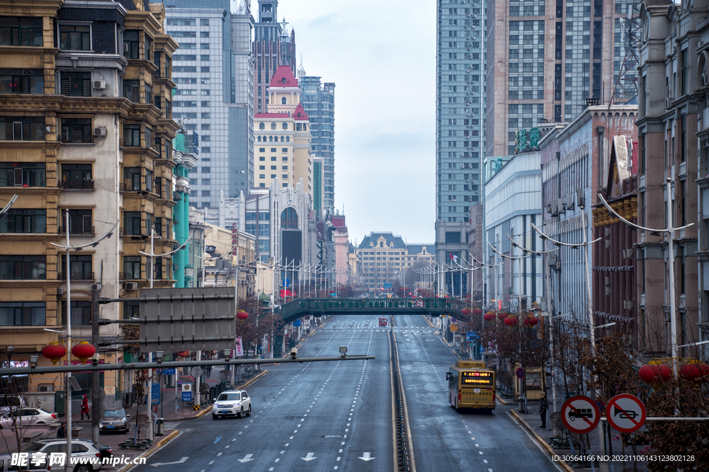 城市大楼道路