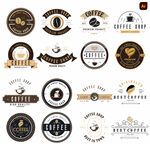 咖啡徽章图标