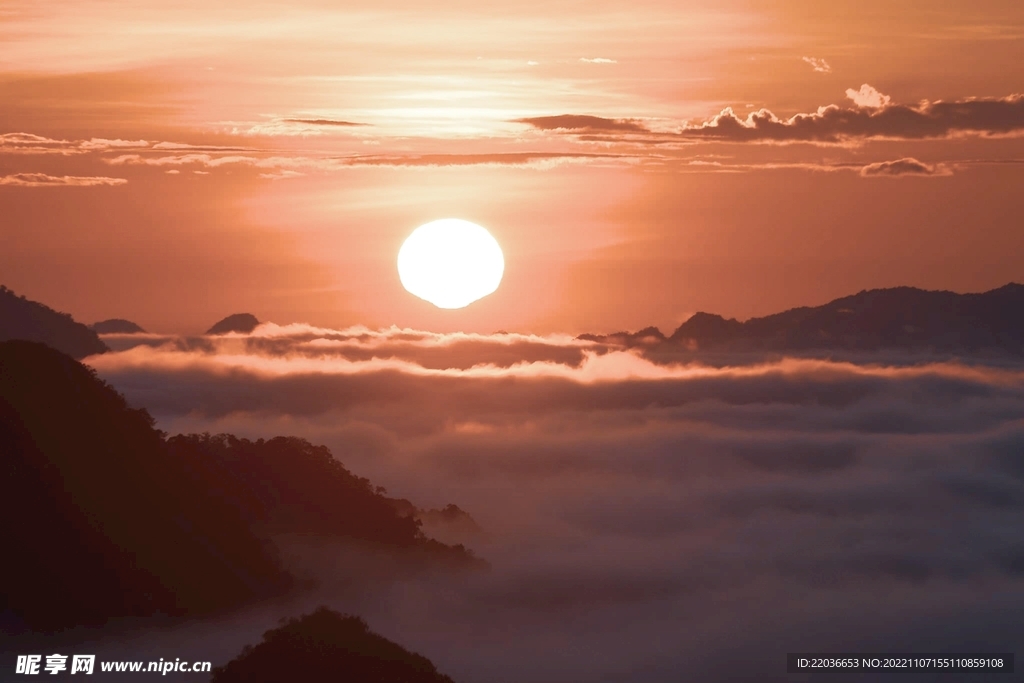 黄昏太阳下山