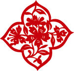 矢量花纹 窗花