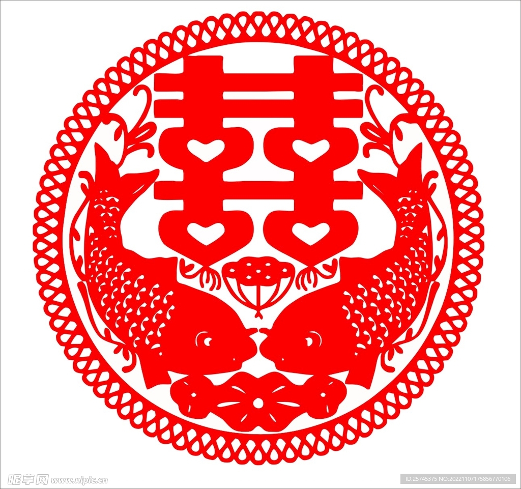 中式雕花喜