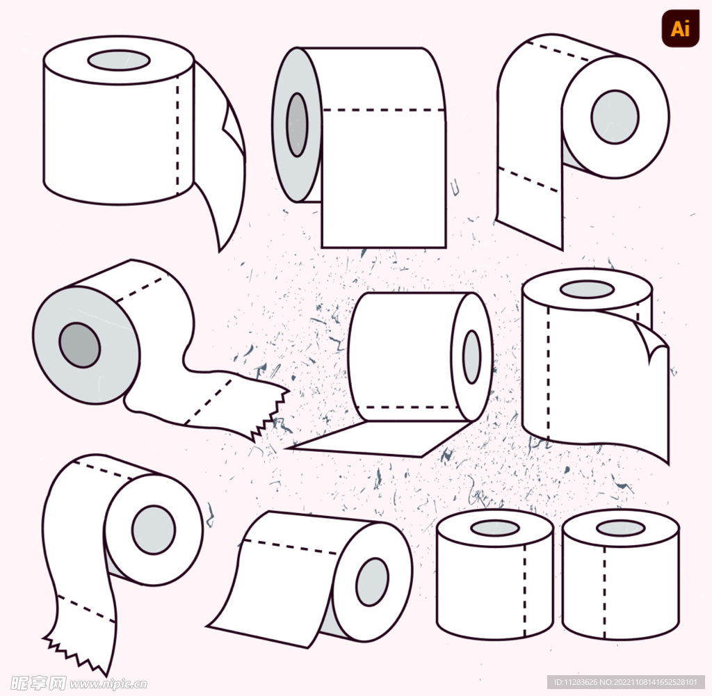 卫生纸插画