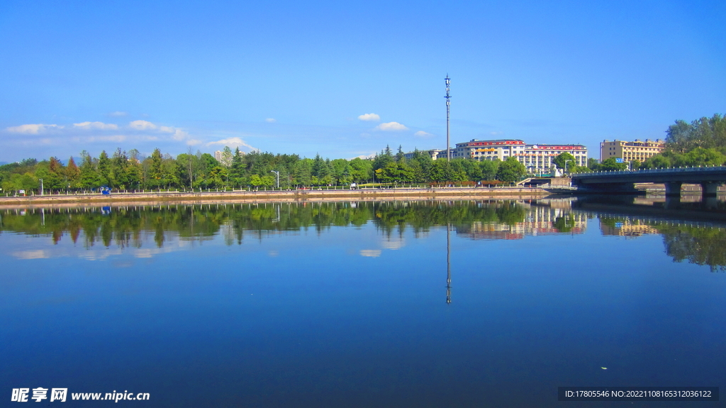 江边风景素材  风景如画 江岸