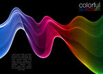 彩色抽象波浪线条