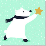 北极熊矢量素材插画