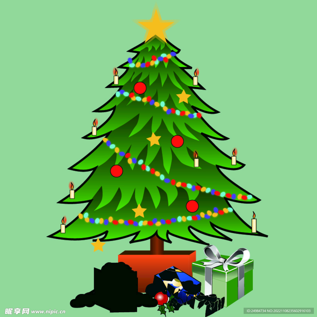 圣诞树矢量素材插画