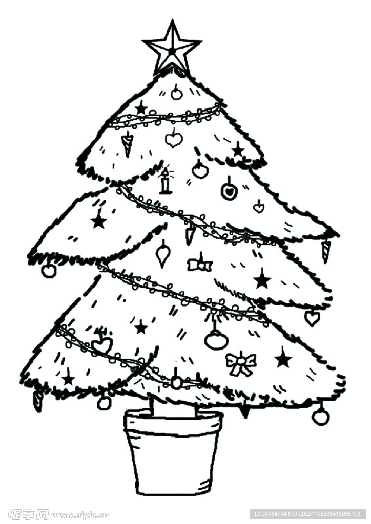 圣诞树矢量素材插画
